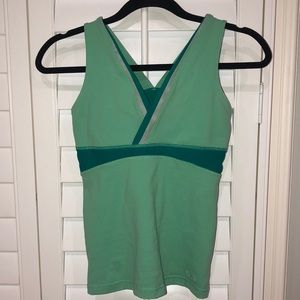 Green and turquoise Reebok workout top